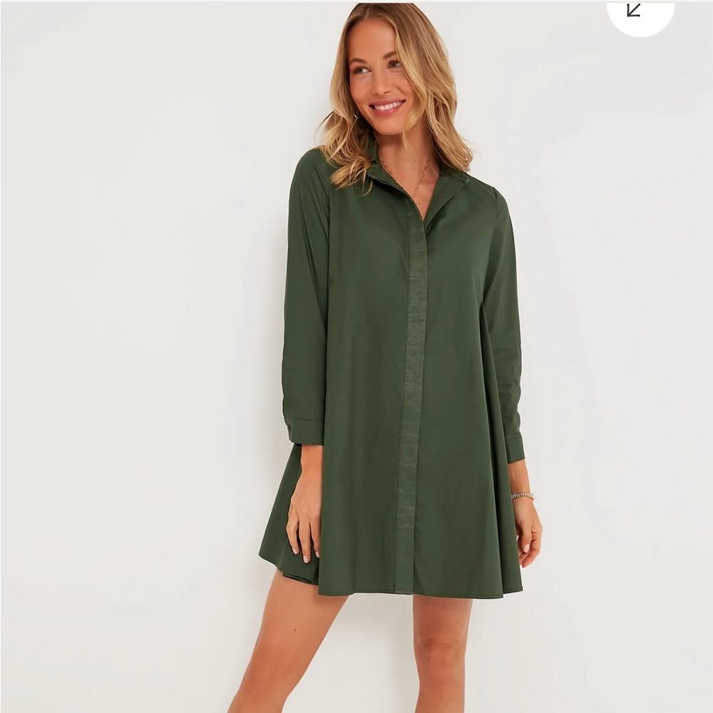 Tuckernuck Castleton Green Wren Shirt Dress